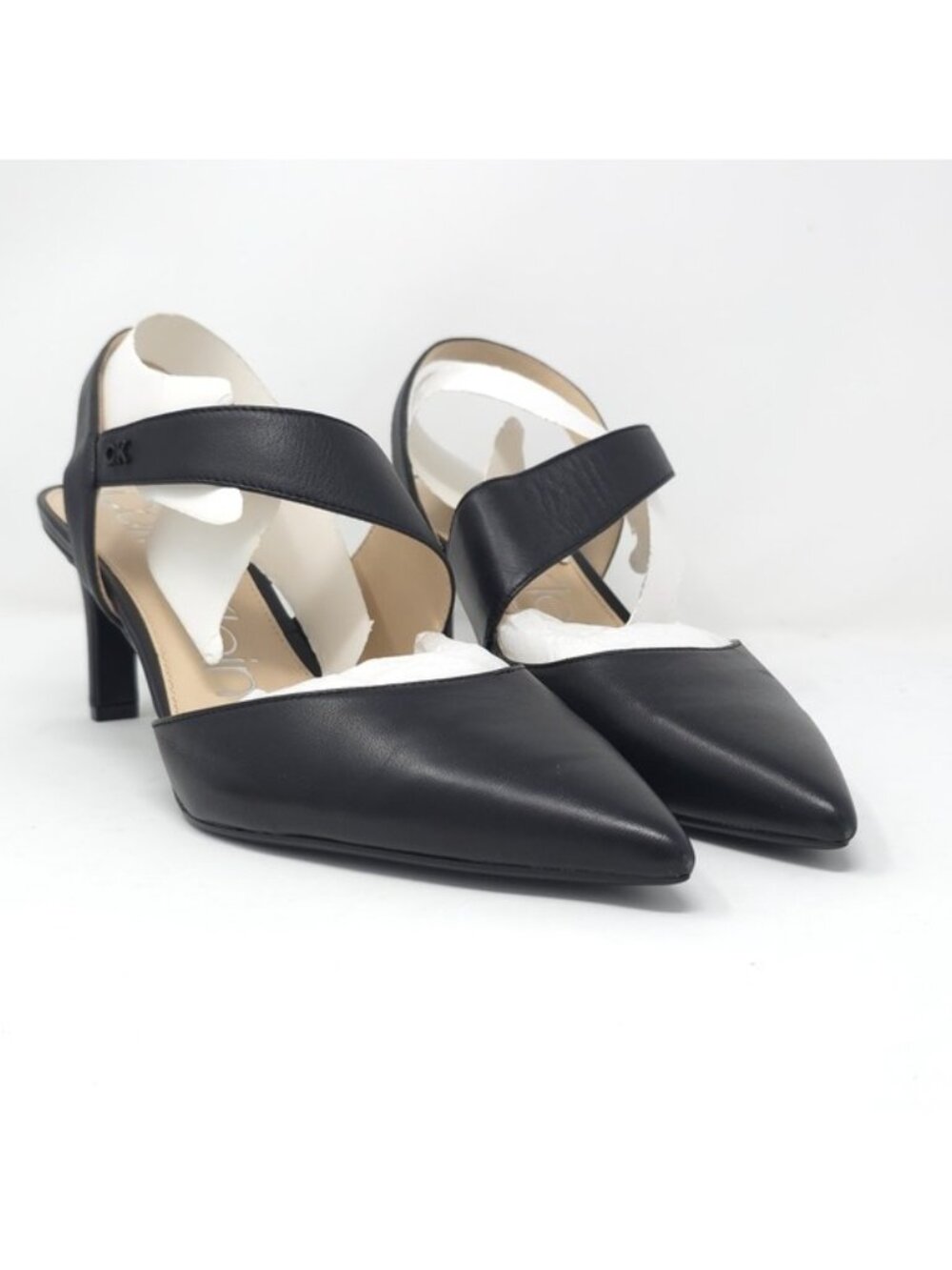 Calvin Klein Women's Larin Pump, Black Leather, 11M - Picture 2 of 8